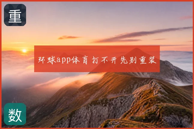 环球app体育打不开先别重装